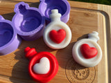Love Potion Bottle Wax Melt Silicone Mold - Designed with a Twist - Top quality silicone molds made in the UK.