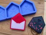 Heart Envelope Wax Melt Silicone Mold - Designed with a Twist - Top quality silicone molds made in the UK.