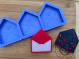 Heart Envelope Wax Melt Silicone Mold - Designed with a Twist - Top quality silicone molds made in the UK.