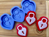 Heart Lock Wax Melt Silicone Mold - Designed with a Twist - Top quality silicone molds made in the UK.