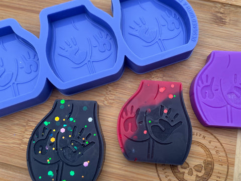 Bum Handprint Wax Melt Silicone Mold - Designed with a Twist - Top quality silicone molds made in the UK.