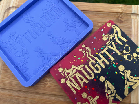 Naughty Mini Slab Silicone Mold - Designed with a Twist - Top quality silicone molds made in the UK.