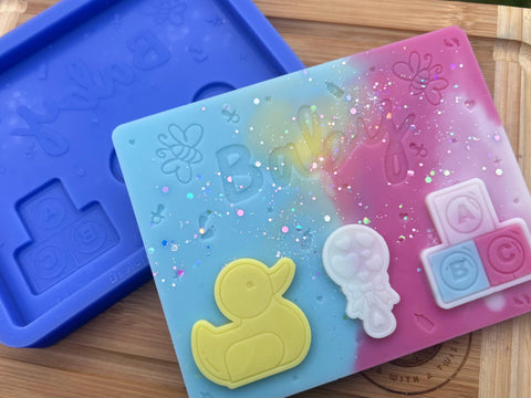 Baby Mini Slab Silicone Mold - Designed with a Twist - Top quality silicone molds made in the UK.