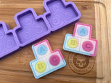 Alphabet Blocks Wax Melt Silicone Mold - Designed with a Twist - Top quality silicone molds made in the UK.