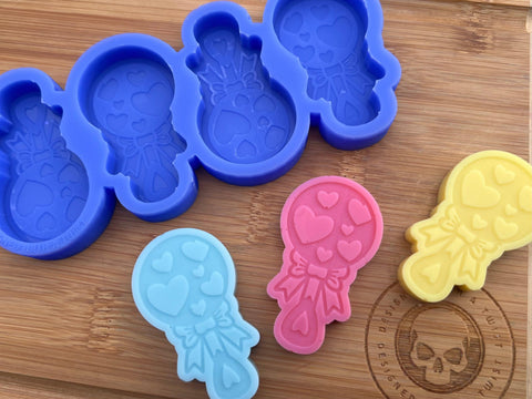 Baby Rattle Wax Melt Silicone Mold - Designed with a Twist - Top quality silicone molds made in the UK.