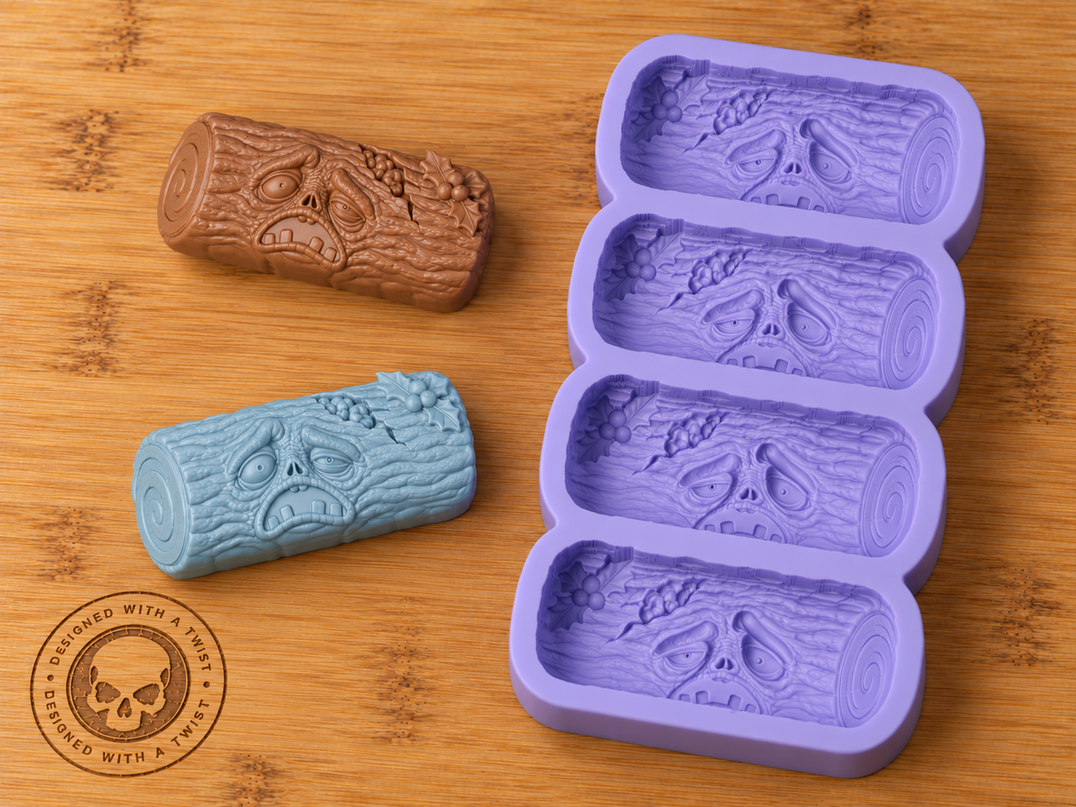 Zombie Yule Log Silicone Mold - 4 Cavities