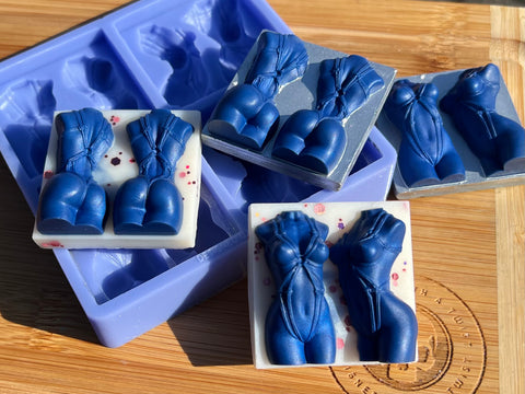 Shibari Turning Goddess Torso Mini Snapbar Silicone Mold - Designed with a Twist - Top quality silicone molds made in the UK.