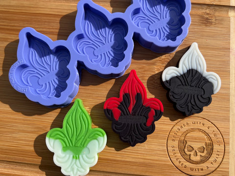Fleur-De-Lis Wax Melt Silicone Mold - Designed with a Twist - Top quality silicone molds made in the UK.