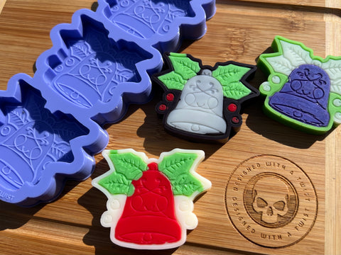Jingle Bell Wax Melt Silicone Mold - Designed with a Twist - Top quality silicone molds made in the UK.