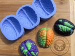 3D Brain Wax Melt Silicone Mold