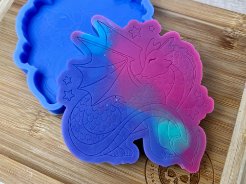 Large Sleepy Dragon Wax Melt Silicone Mold - Designed with a Twist - Top quality silicone molds made in the UK.