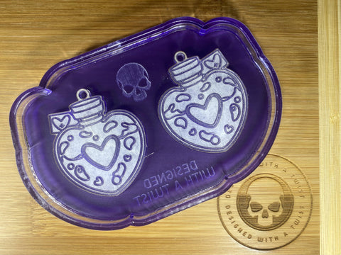 Life Potion Earring Silicone Mold - Designed with a Twist  - Top quality silicone molds made in the UK.