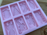 Christmas HoBa Box Wax Melt Silicone Mold - Designed with a Twist  - Top quality silicone molds made in the UK.