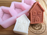 Gingerbread House Wax Melt Silicone Mold - Designed with a Twist  - Top quality silicone molds made in the UK.