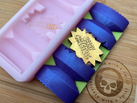 3d Christmas Cracker Snapbar Silicone Mold - Designed with a Twist  - Top quality silicone molds made in the UK.