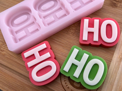 Ho Ho Ho Wax Melt Silicone Mold - Designed with a Twist  - Top quality silicone molds made in the UK.