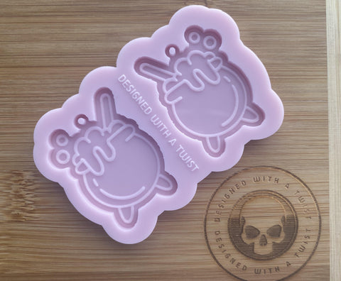 Toil and Trouble Cauldron Earring Silicone Mold - Designed with a Twist  - Top quality silicone molds made in the UK.