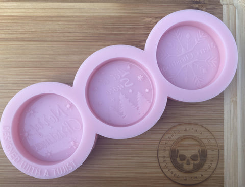 Christmas Themed Wax Melt Silicone Mold - Designed with a Twist  - Top quality silicone molds made in the UK.