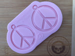 Peace Sign Earring Silicone Mold - Designed with a Twist  - Top quality silicone molds made in the UK.