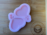 Balloon Heart Earring Silicone Mold - Designed with a Twist  - Top quality silicone molds made in the UK.