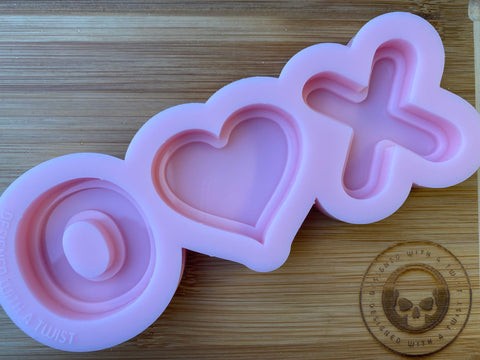 XO Love Wax Melt Silicone Mold - Designed with a Twist  - Top quality silicone molds made in the UK.