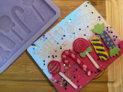 Sweet Shoppe Slab Silicone Mold - Designed with a Twist - Top quality silicone molds made in the UK.