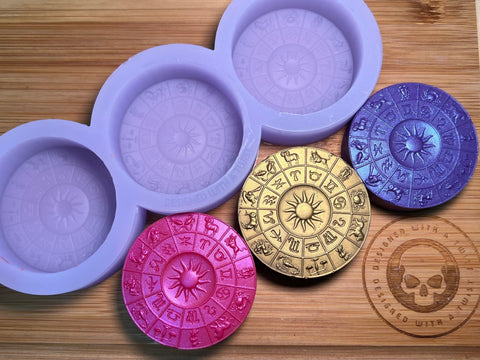 Zodiac Wheel Wax Melt Silicone Mold - Designed with a Twist - Top quality silicone molds made in the UK.