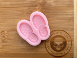 Footprint Earring Silicone Mold - Designed with a Twist  - Top quality silicone molds made in the UK.