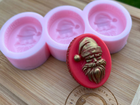 Vintage Santa Wax Melt Silicone Mold - Designed with a Twist  - Top quality silicone molds made in the UK.