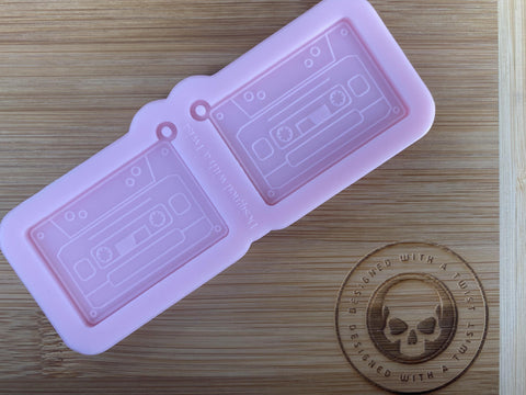 Cassette Tape Earring Silicone Mold - Designed with a Twist  - Top quality silicone molds made in the UK.