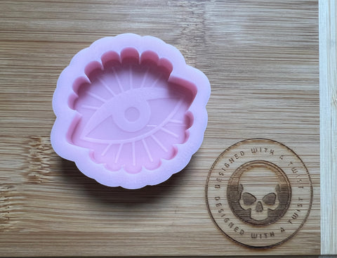 Evil Eye Wax Melt Tart Silicone Mold - Designed with a Twist  - Top quality silicone molds made in the UK.