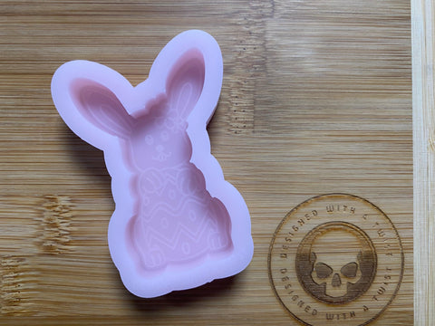 Easter Bunny Wax Melt Tart Silicone Mold - Designed with a Twist  - Top quality silicone molds made in the UK.