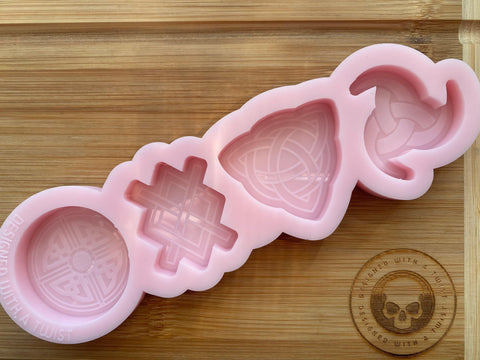 Viking Norse Symbol Wax Melt Silicone Mold - Designed with a Twist  - Top quality silicone molds made in the UK.