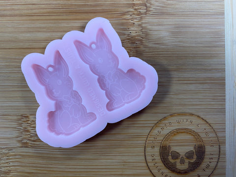 Bunny Earring Silicone Mold - Designed with a Twist  - Top quality silicone molds made in the UK.