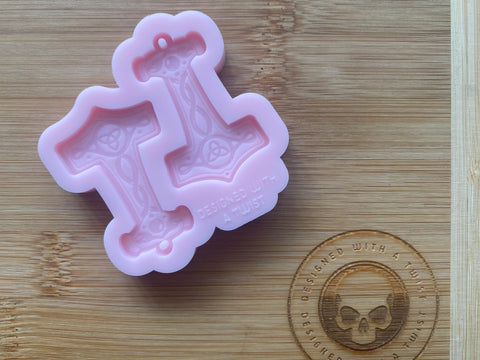 Mjolnir Thors Hammer Earring Silicone Mold - Designed with a Twist  - Top quality silicone molds made in the UK.