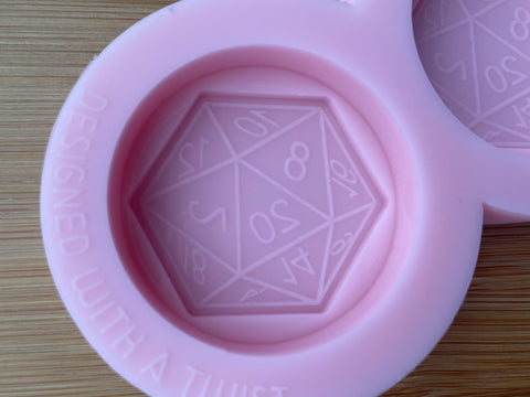 D20 Wax Melt Silicone Mold - Designed with a Twist  - Top quality silicone molds made in the UK.