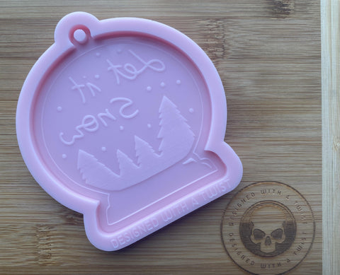 Let it Snow Christmas Bauble Silicone Mold - Designed with a Twist  - Top quality silicone molds made in the UK.
