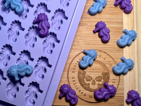 3D Sea Horse Scrape n Scoop Wax Silicone Mold - Designed with a Twist - Top quality silicone molds made in the UK.